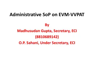 EVM-VVPAT Administrative Procedures for Election Management