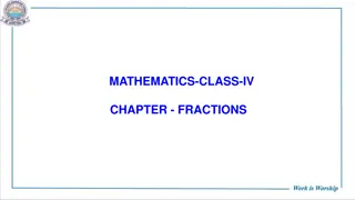 Fractions: Concepts and Applications in Real Life