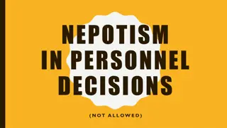 Guidelines and Regulations on Nepotism in Personnel Decisions