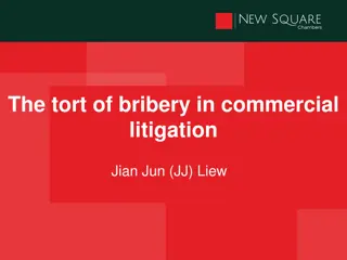 The Tort of Bribery in Commercial Litigation