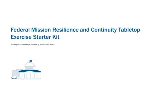 Federal Mission Resilience and Continuity Tabletop Exercise Starter Kit