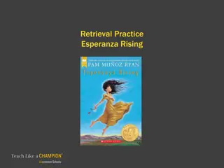 Retrieval Practice: Lessons from Esperanza Rising