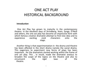 Evolution of One-Act Plays in Contemporary Theatre