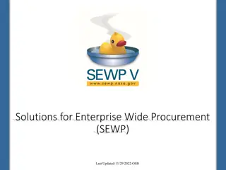 Solutions for Enterprise-Wide Procurement (SEWP) Overview
