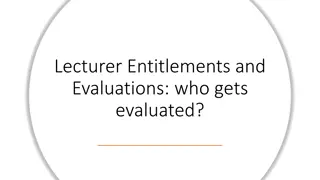 Guidelines for Lecturer Evaluations and Entitlements at CPP