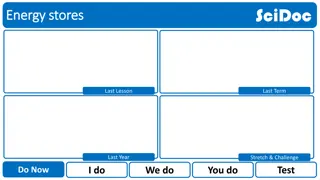 Energy Stores and Transfers in Science Lessons