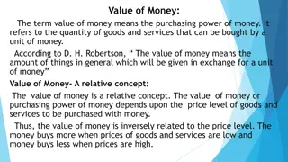 The Value of Money and Standards