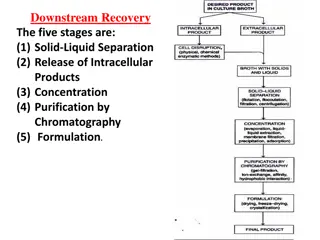Key Steps in Downstream Processing: Recovery and Separation Techniques