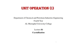 Crystallization Process in Chemical and Petroleum Industries