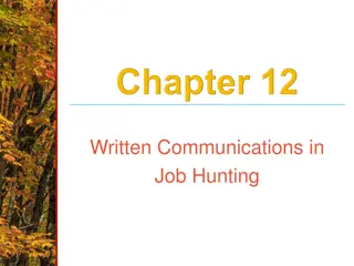 Effective Written Communications in Job Hunting