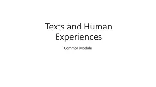 Exploring Human Experiences Through Texts and Films