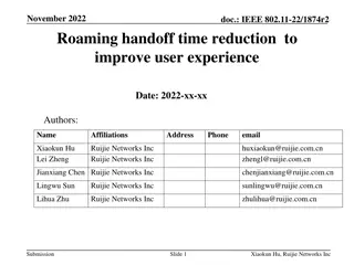 Reducing Roaming Handoff Time for Improved User Experience in IEEE 802.11 Networks