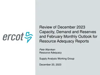 ERCOT Monthly Resource Adequacy Reports and Outlook Analysis
