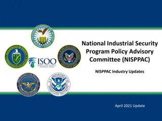 National Industrial Security Program Policy Updates April 2021
