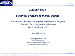 Update on NAVSEA Electrical Systems Technical Initiatives
