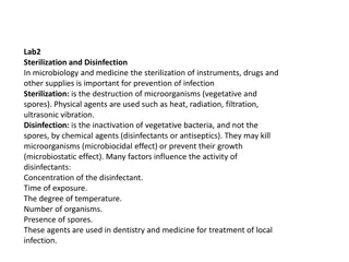 Sterilization and Disinfection in Microbiology and Medicine: Importance and Methods