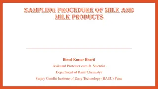 Proper Sampling Procedure of Milk and Milk Products