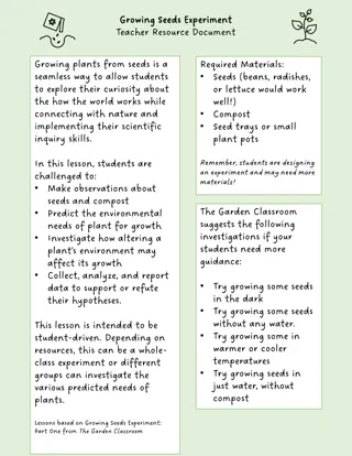 Engaging Science Lesson: Seed Growth Experiment