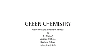 Principles of Green Chemistry: Catalysis and Bio-Catalysis