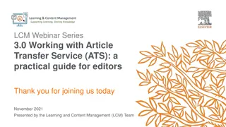 Practical Guide for Editors: Working with Article Transfer Service (ATS)