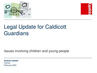 Legal Update on Caldicott Guardians: Issues Involving Children and Young People