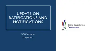 WTO Ratifications and Notifications Update April 2021