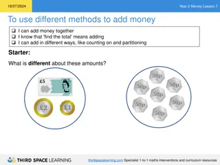 Money: Year 2 Lesson 7 on Adding Money Methods