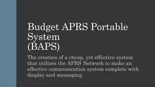 Budget APRS Portable System (BAPS) - Effective Communication Made Affordable