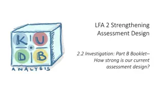 Strengthening Assessment Design Investigation: Part B Booklet Overview