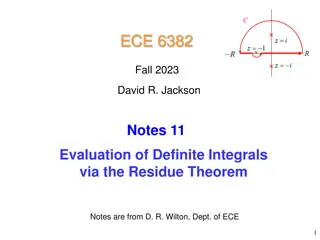 Review of Definite Integrals using the Residue Theorem