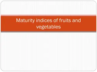 Maturity Indices of Fruits and Vegetables