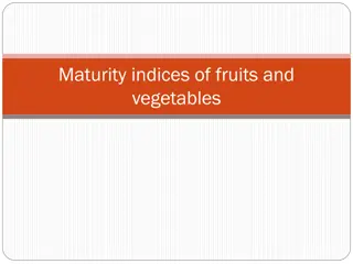 Understanding Maturity Indices of Fruits and Vegetables