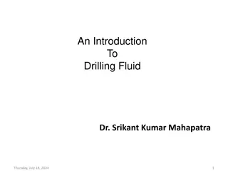 Understanding Drilling Fluid Functions and Requirements