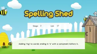Adding -ing to Words Ending in -e with a Consonant: Spelling Rule Activity