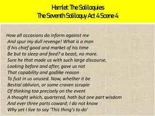 Hamlet's Seventh Soliloquy: Reflections on Revenge and Inaction
