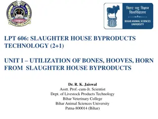 Utilization of Bones, Hooves, and Horn from Slaughterhouse Byproducts