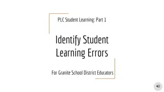 Identifying Student Learning Errors and Mistakes in Education