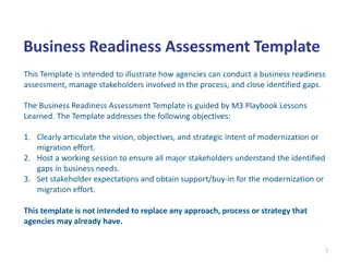 Business Readiness Assessment Template for Modernization Efforts