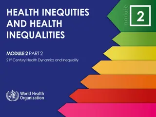 Understanding Health Inequities and Inequalities in the 21st Century