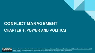 Power, Politics, and Conflict Management in Organizations