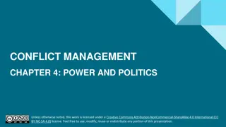 Understanding Power, Politics, and Conflict Management in Organizations