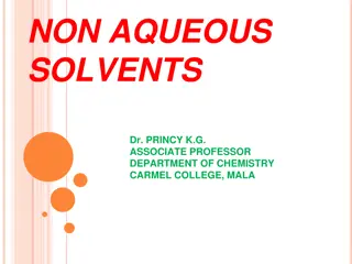 Non-Aqueous Solvents: Types and Classification