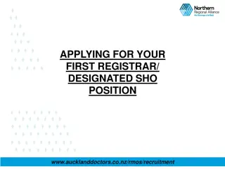 Guide to Applying for Your First Registrar / Designated SHO Position