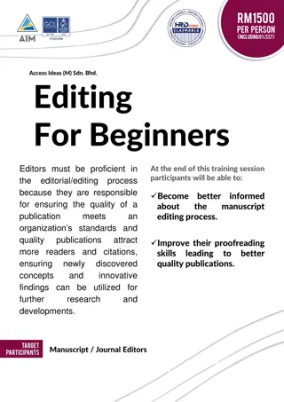 Professional Editing Training with Dr. Shahreen Mat Nayan