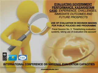 Enhancing Government Performance Through Evaluation: The Kazakhstani Experience
