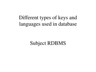 Keys and SQL Commands in Database Management Systems