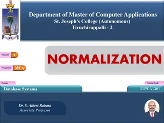 Database Normalization and Functional Dependencies