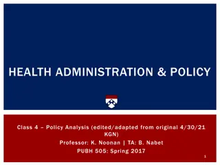 Policy Analysis Process in Health Administration