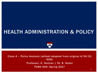 Understanding Policy Analysis Process in Health Administration