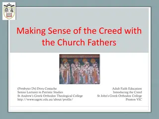 Understanding the Creed Through the Church Fathers